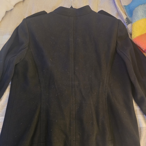 Talbots Petite Black Women's Military Style Jacket with Gold Buttons - Picture 3 of 6